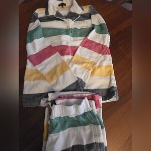 Hudson's Bay Company (HBC) Iconic Fleece Stripe Pajamas...rare and collectible.